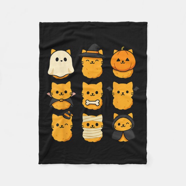 Couverture Polaire Halloween Kitten Nuggets Food Pun Cat Lover  (Devant)