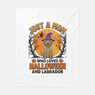Couverture Polaire Halloween Labrador Maman Design de Chien Vintage_1