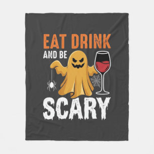 Couverture Polaire Halloween Manger Boire Être Effrayant Fantôme Conc