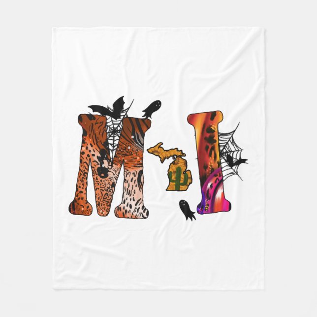 Couverture Polaire Halloween Michigan (Devant)