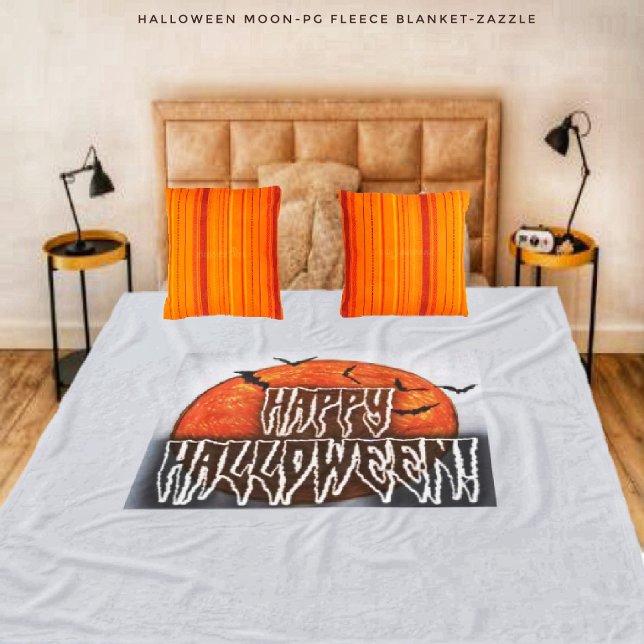 Couverture Polaire Halloween Moon-PG (Créateur téléchargé)