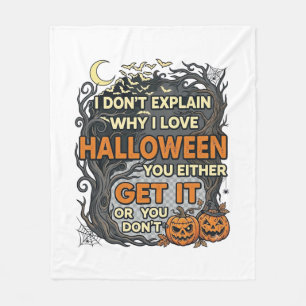 Couverture Polaire Halloween Obtenez-le Arbre Épouvantable Citrouille