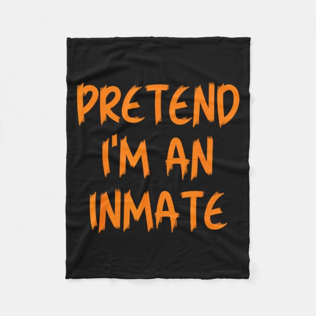 Couverture Polaire Halloween Pretend I'm An Inmate Costume Lazy Kids  (Devant)