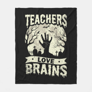 Couverture Polaire halloween professeurs amour cerveau école zombie