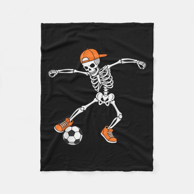 Couverture Polaire Halloween Soccer Skeleton Football Trick Or Treat  (Devant)