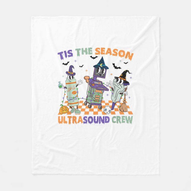 Couverture Polaire Halloween Sonography Retro Tis The Season Ultrasou (Devant)