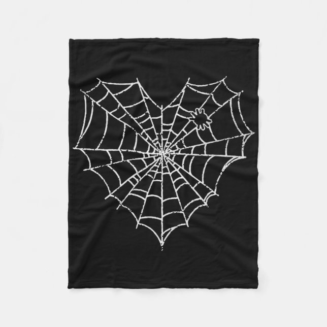 Couverture Polaire Halloween Spider Web Costume Cute Heart Spider Web (Devant)