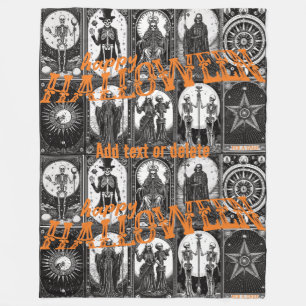 Couverture Polaire Halloween Tarot Orange Cosplay Spooktacular Party