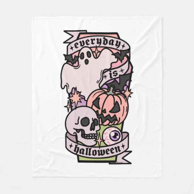 Couverture Polaire Halloween tous les jours (Devant)