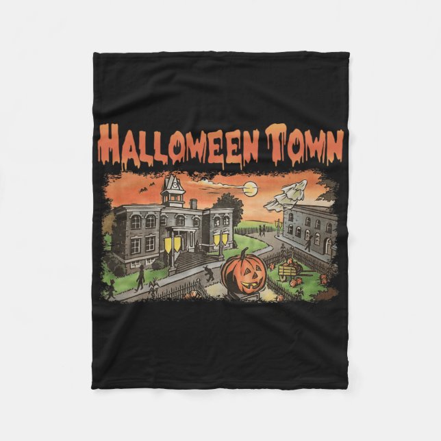 Couverture Polaire Halloween Town Est 1998 Halloween Party Cute Hallo (Devant)