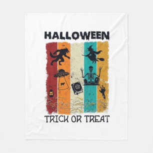Couverture Polaire Halloween Trick Or Treat Loup-Garou Sorcière Squel