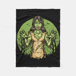 Couverture Polaire Halloween Zombie éffrayant amusant Halloween effra