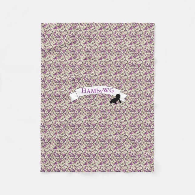 Couverture Polaire HAMbWG - Plaid Fleece - Camouflage Violet (Devant)