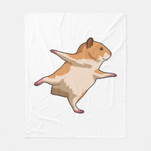 Couverture Polaire Hamster au Yoga Stretching Legs