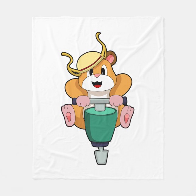 Couverture Polaire Hamster avec Jackhammer (Devant)