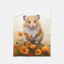 Hamster Parmi Les Fleurs Oranges