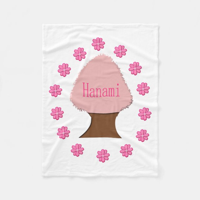 Couverture Polaire Hanami Cerisier japonais (Devant)