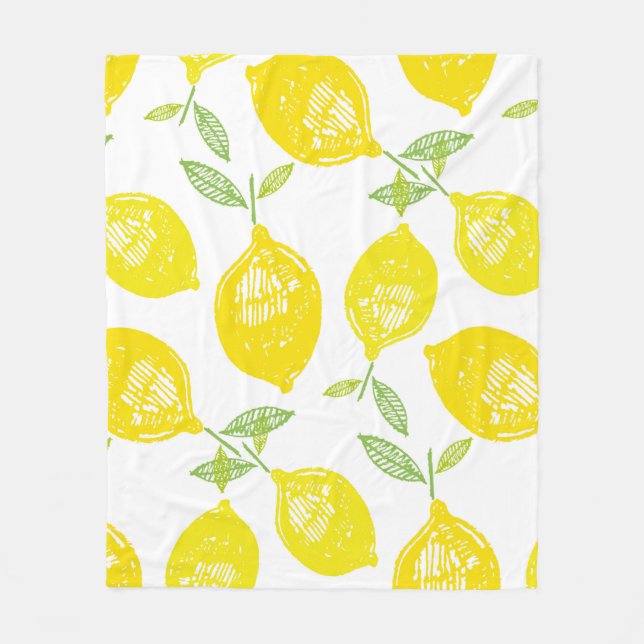 Couverture Polaire Hand drawn doodle tropical fruit pattern backgroun (Devant)