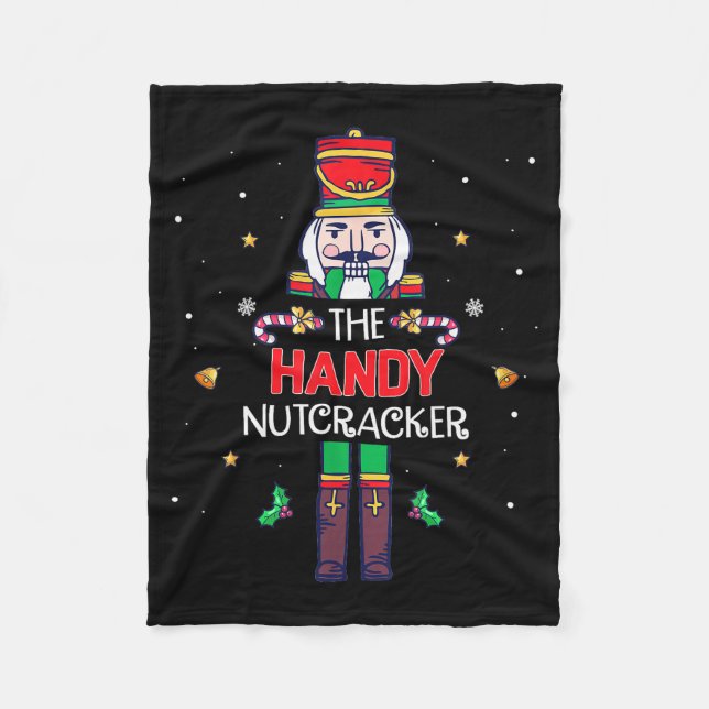 Couverture Polaire Handy Nutcracker Funny Christmas Family Matching O (Devant)
