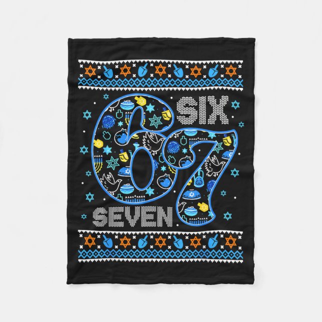 Couverture Polaire Hanukkah 67 Six Seven Boy Girl Kids 67 Meme Hanukk (Devant)