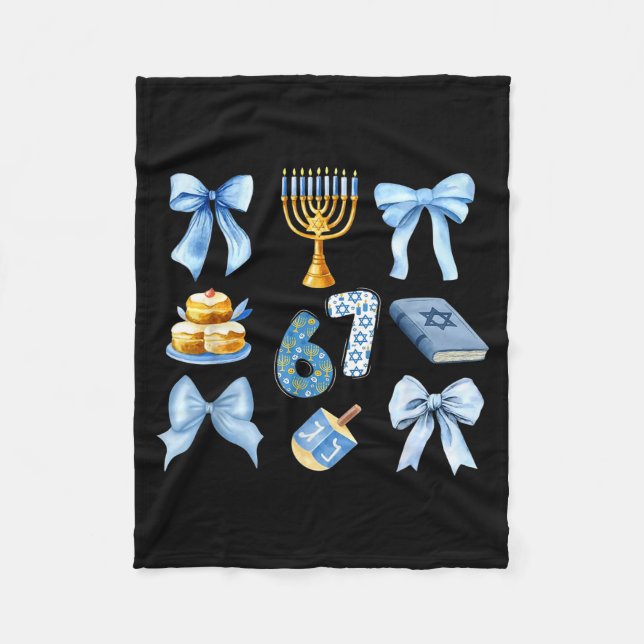 Couverture Polaire Hanukkah 67 Six Seven Girl Kids 67 Meme Coquette B (Devant)