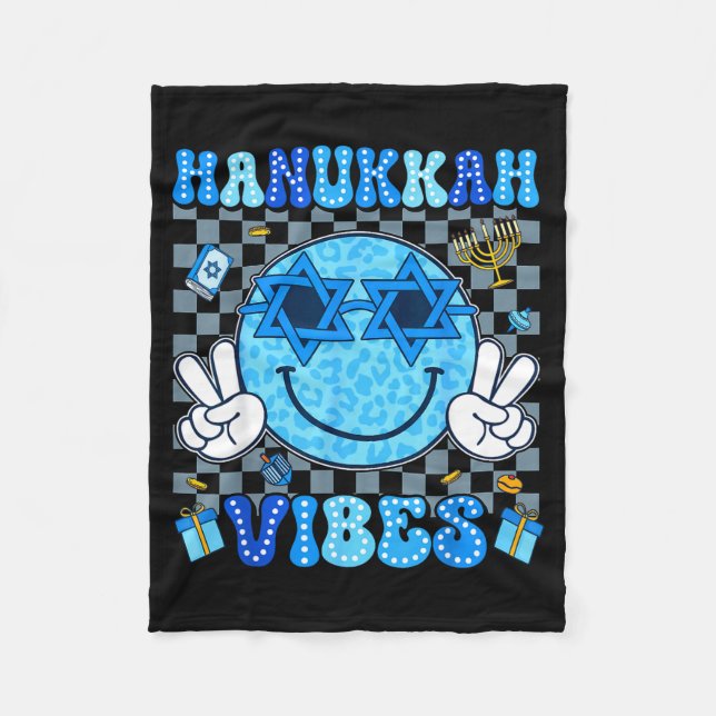Couverture Polaire Hanukkah Vibes Chanukah Pajama Happy Hanukkah Men  (Devant)