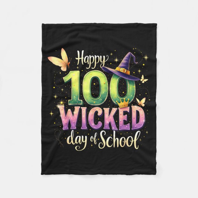 Couverture Polaire Happy 100 Wicked Days Of School 100 Days Of School (Devant)