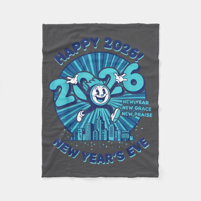 Couverture Polaire Happy 2026 New Year's Eve Celebration Design  (Devant)