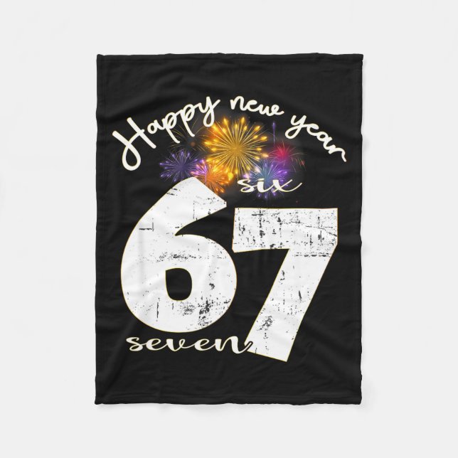 Couverture Polaire Happy 2026 New Year's Eve Party 67 Six Seven Meme  (Devant)