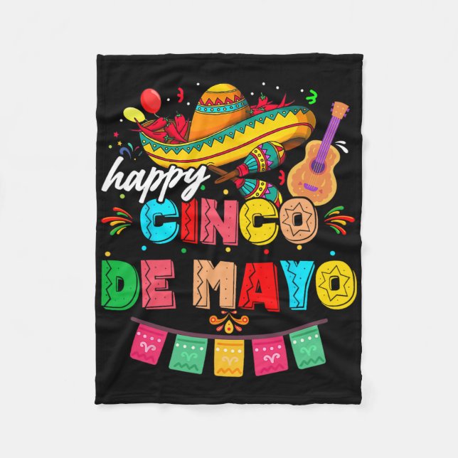 Couverture Polaire Happy 5 De Mayo Lets Fiesta Viva Mexico Cinco De M (Devant)