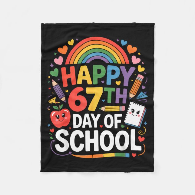 Couverture Polaire Happy 67th Day Of School Meme 67 Days Of School Ra (Devant)