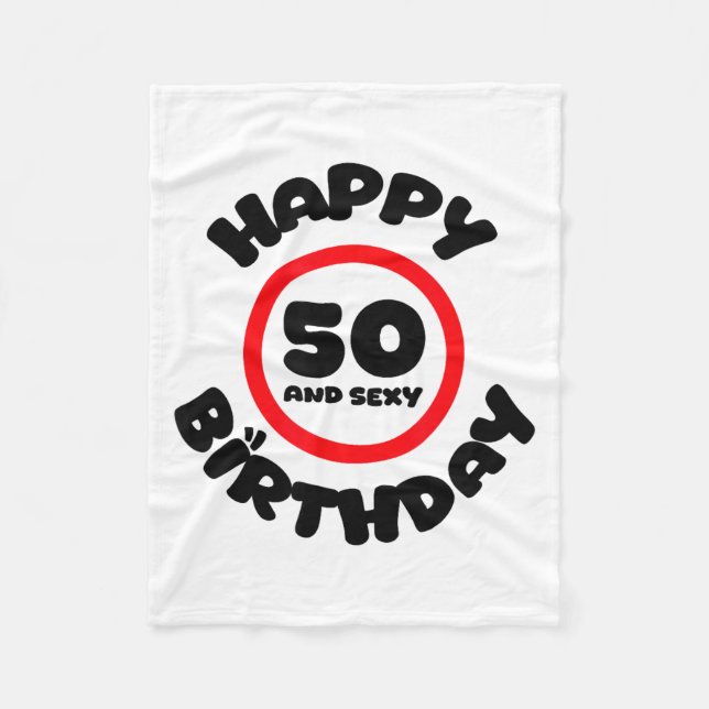 Couverture Polaire Happy Birthday 50 And Y Funny 50th Birthday Gift  (Devant)