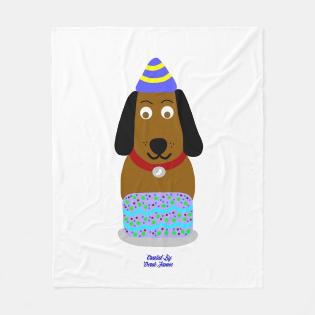 Couverture Polaire Happy Birthday Pup Medium Fleece Blanket (Devant)