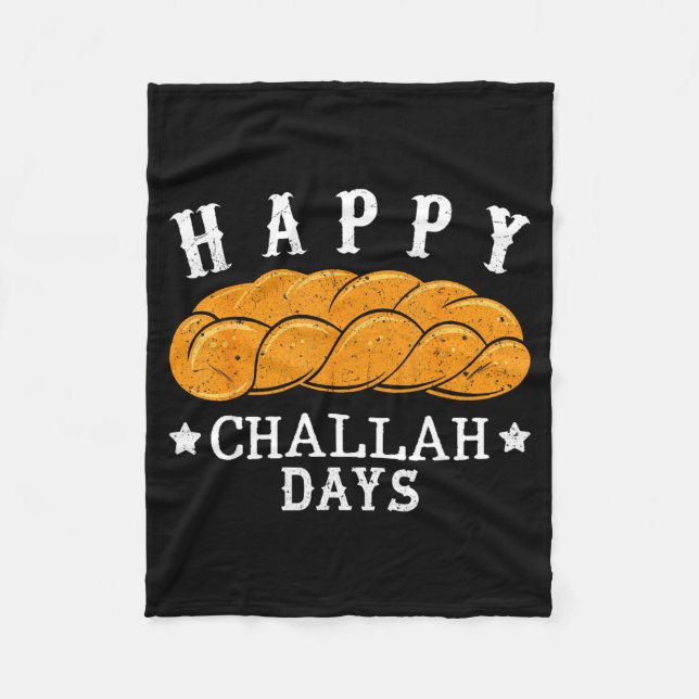 Couverture Polaire Happy Challah Days Funny Jewish Holiday Pun Humor  (Devant)