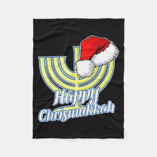 Couverture Polaire Happy Christmukkah Hanukkah Christmas  (Devant)