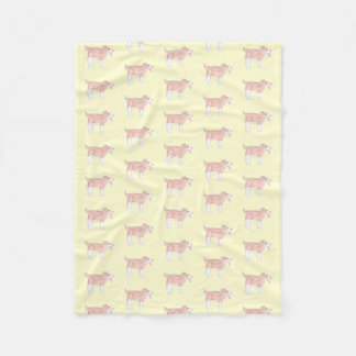 Couverture Polaire Happy Dog Baby Blanket (Small yellow)
