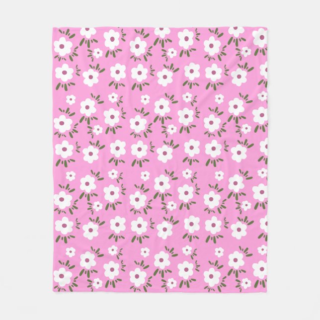 Couverture Polaire Happy Flowers (Devant)