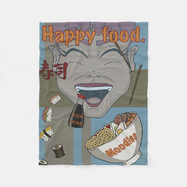 Couverture Polaire Happy food (Devant)