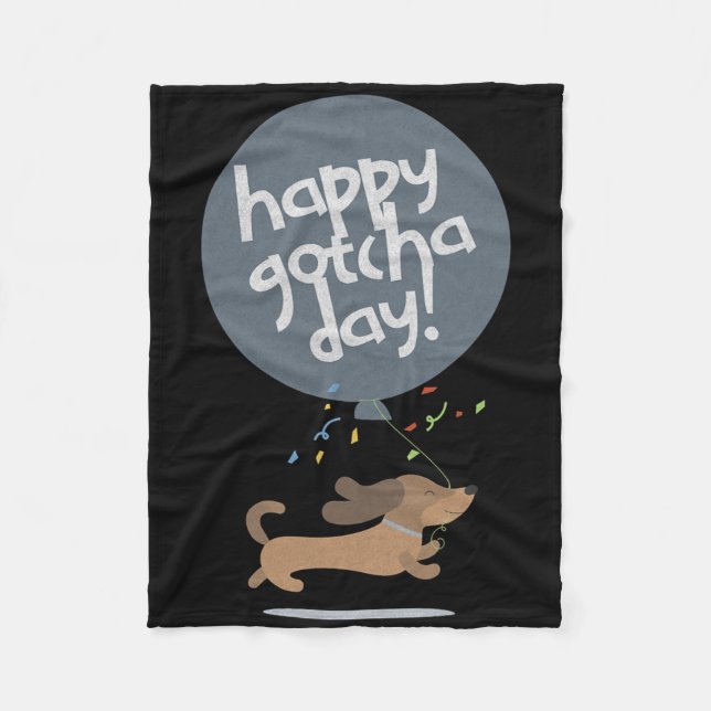 Couverture Polaire Happy Gotcha Day Dog New Puppy Adoption Birthday C (Devant)