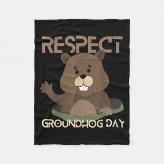 Couverture Polaire Happy Groundhog Day 2023 Lovers Costume Funny Grou
