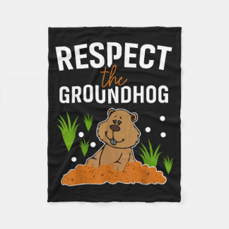 Couverture Polaire Happy Groundhog Day 2024 Family Funny Tees 
