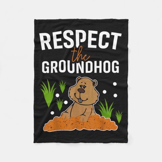 Couverture Polaire Happy Groundhog Day 2024 Family Funny Tees  (Devant)