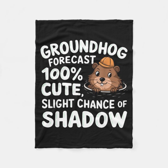 Couverture Polaire Happy Groundhog Day Woodchuck Animal Groundhog Lov (Devant)