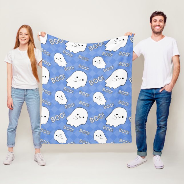 Couverture Polaire Happy Halloween (En situation)