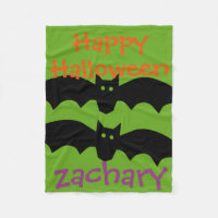 Happy Halloween chauves-chauves-souris sur vert Pe