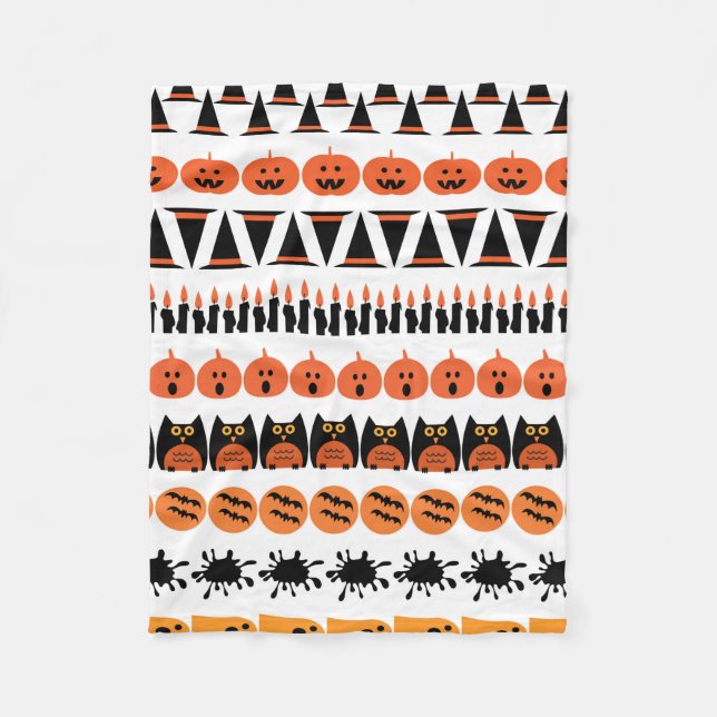 Couverture Polaire Happy Halloween design (Devant)