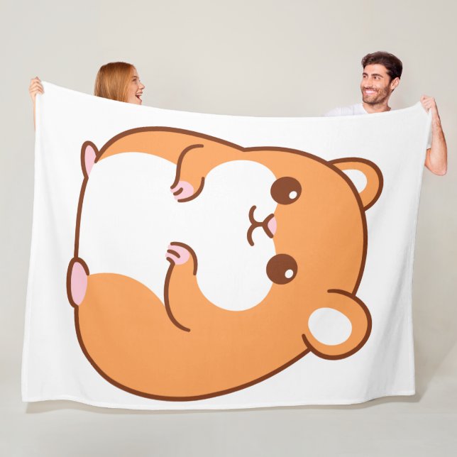 Couverture Polaire Happy Hamster Fleece Blanket (En situation)