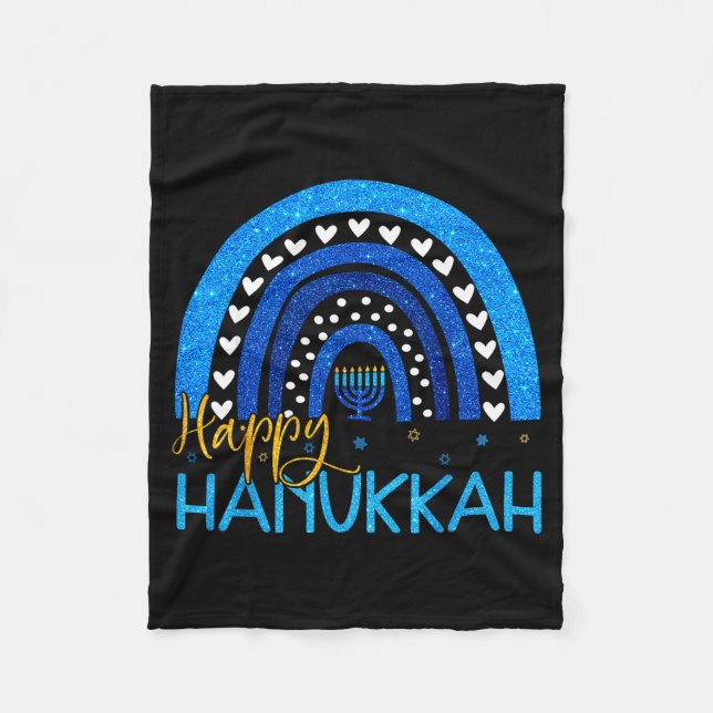 Couverture Polaire Happy Hanukkah Menorah Rainbow Jewish Gift Women K (Devant)