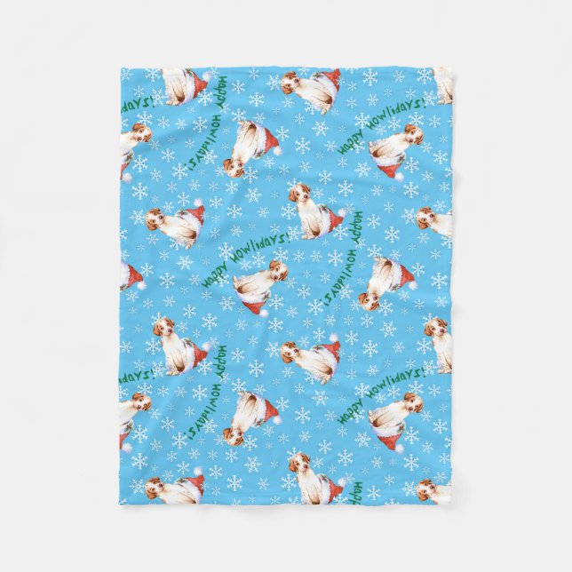 Couverture Polaire Happy Howlidays Pointer Fleece Blanket (Devant)