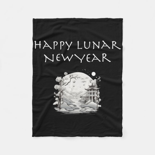Couverture Polaire Happy Lunar New Year Charming Design Gift  (Devant)